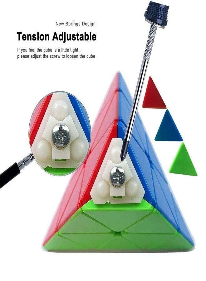 BRIJBAZAAR Pyramid Cube 3 * 3 Super Speed Triangle Puzzle Cube Stickerless - Image 5